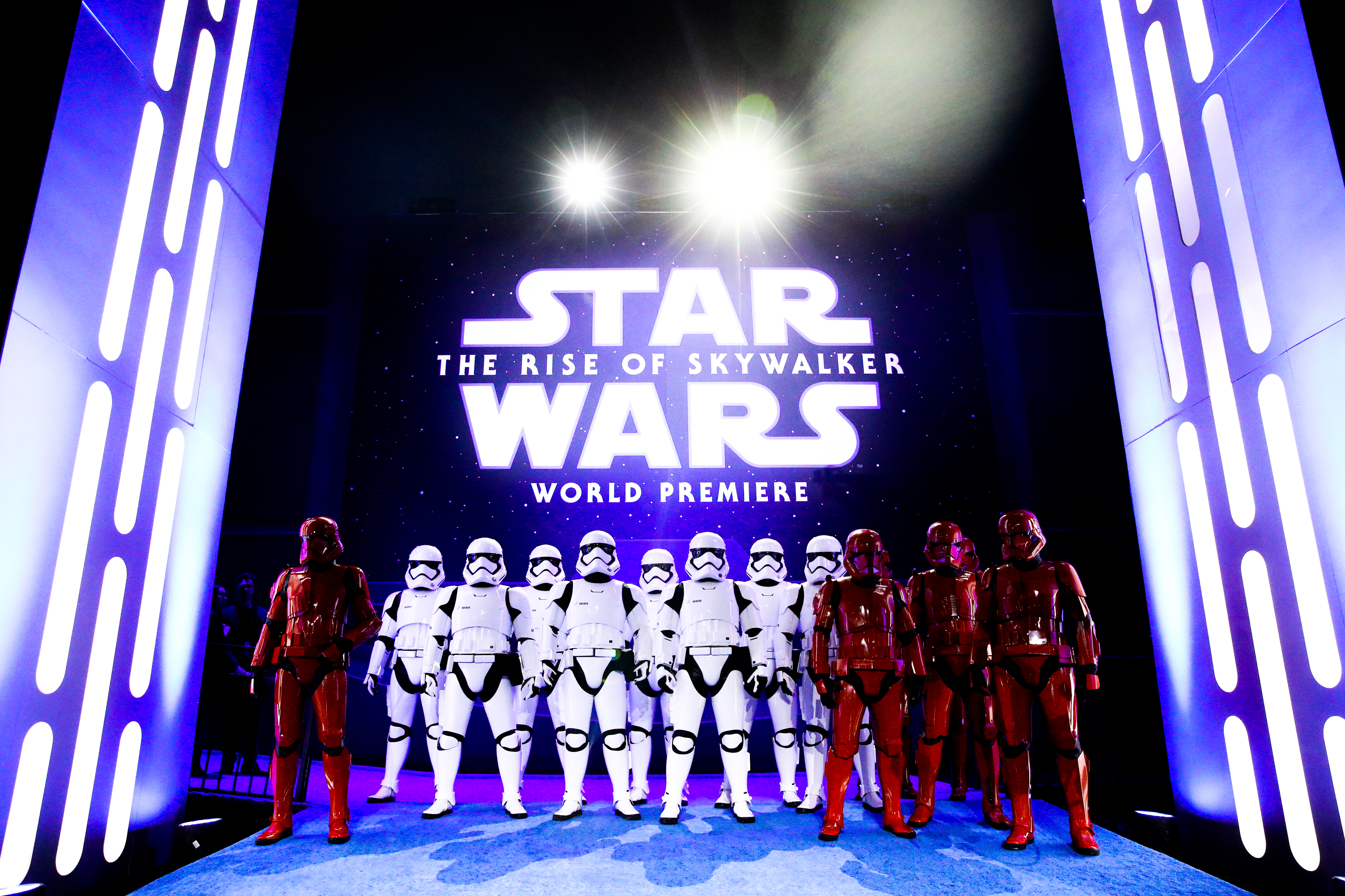 Stormtroopers are seen at the Premiere of Disney's "Star Wars: The Rise Of Skywalker" on December 16, 2019 in Hollywood, California. (Credit: Rich Fury/Getty Images)