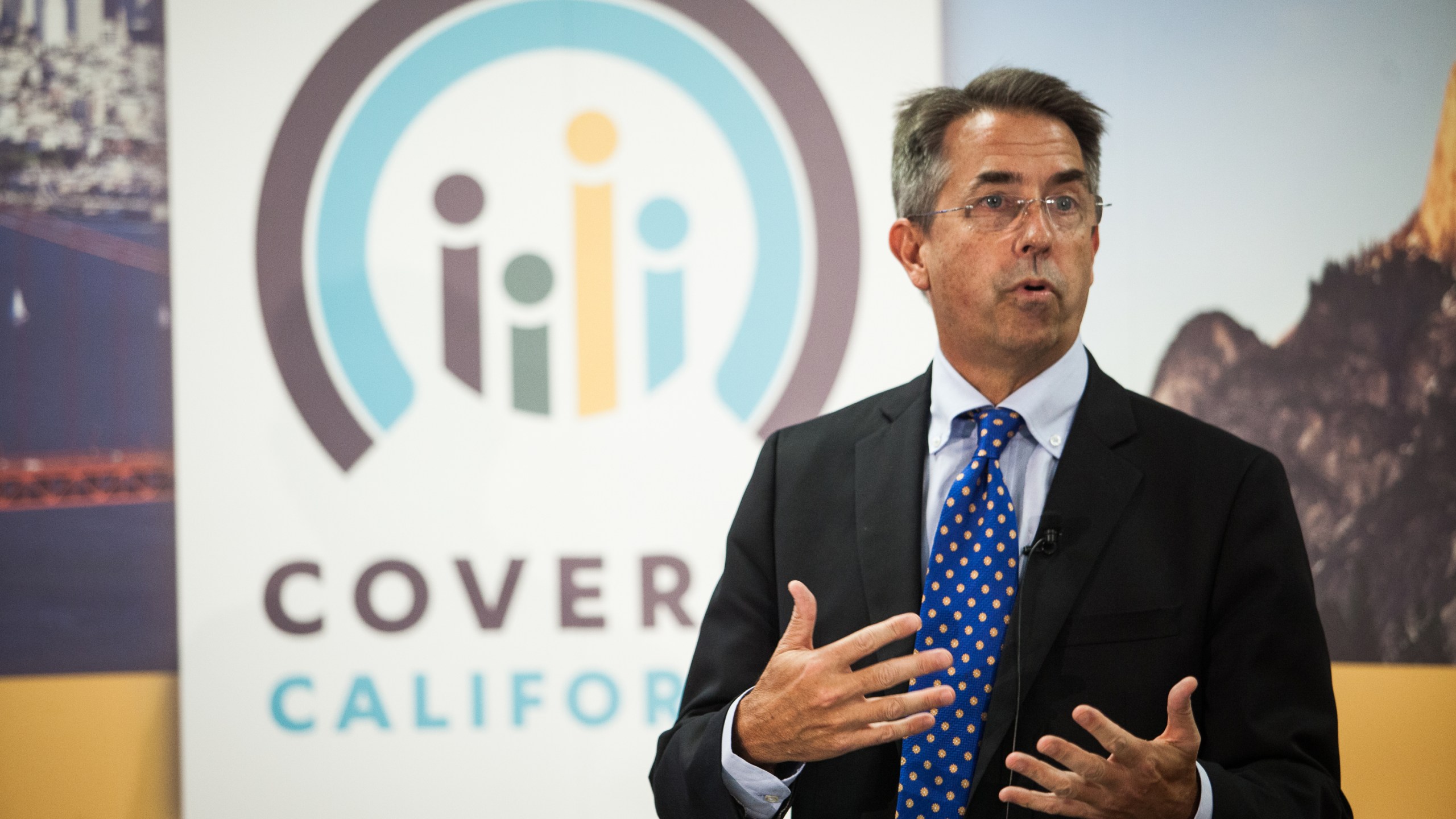 Covered California Executive Director Peter Lee speaks during a press conference in Sacramento on Nov. 13, 2013. (Credit: Max Whittaker / Getty Images)