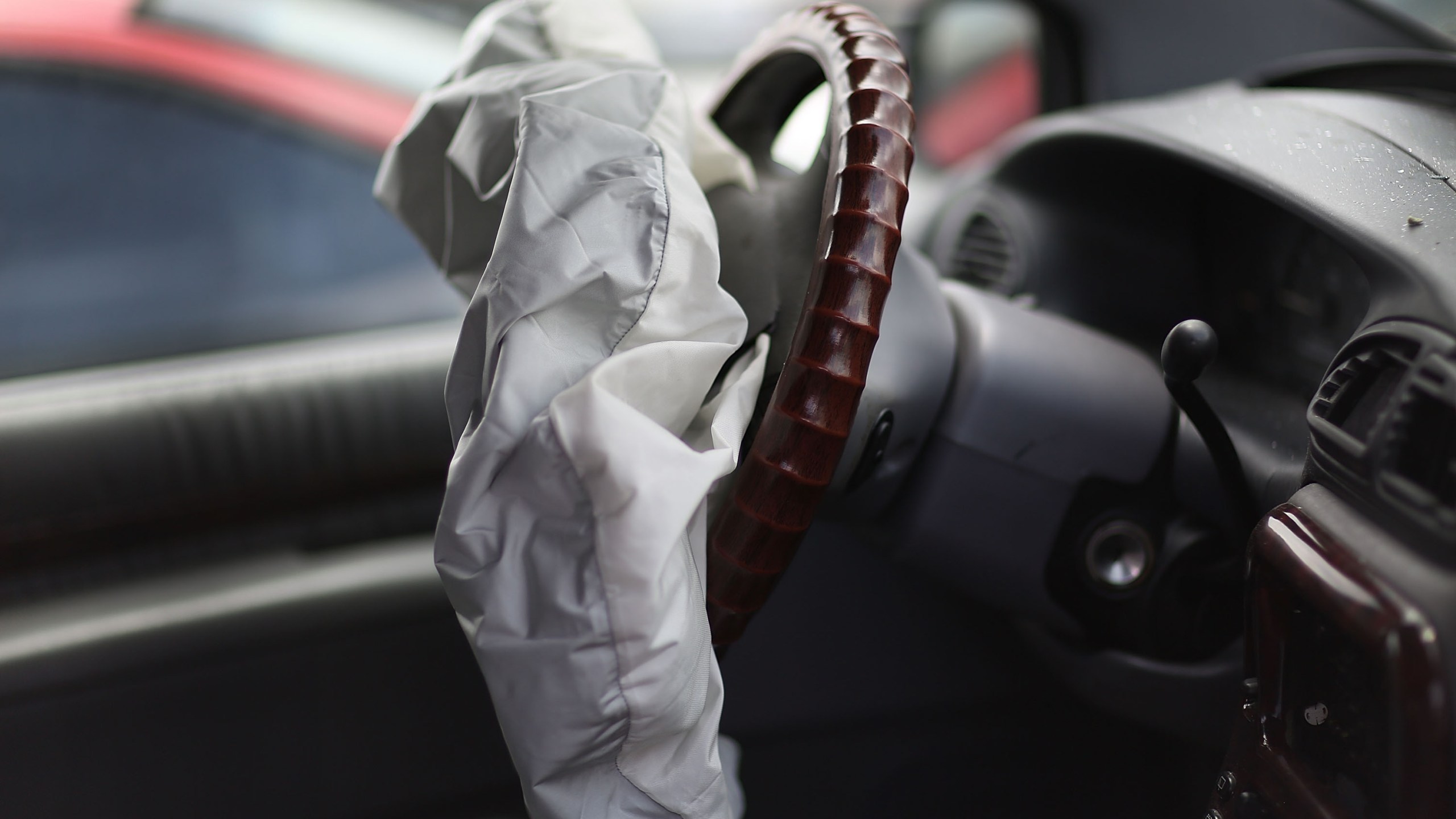 A deployed airbag is seen in this file photo. (Credit: Joe Raedle/Getty Images)