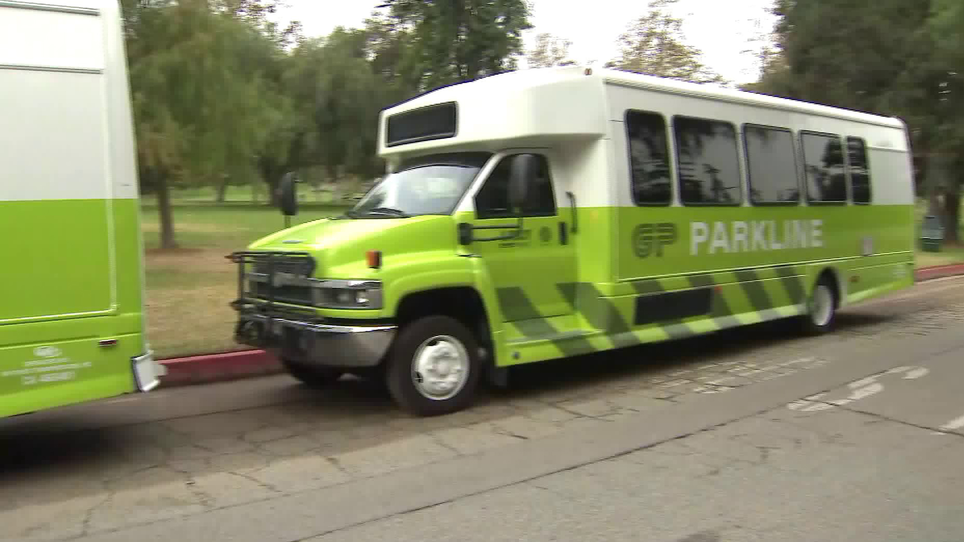 A Griffith Parkline shuttle is displayed during a preview at Griffith Park on Dec. 3, 2019. (Credit: Los Angeles Department of Recreation and Parks)