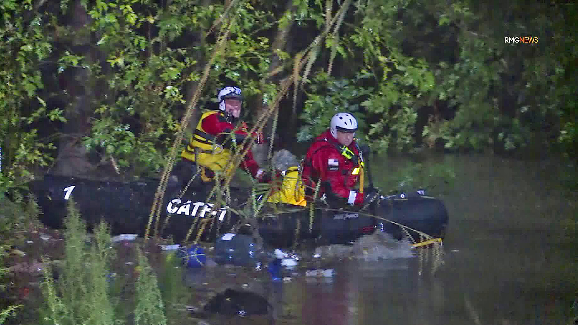 A man was rescued form rising waters in the Sepulveda Basin on Dec. 26, 2019. (Credit: RMG News)