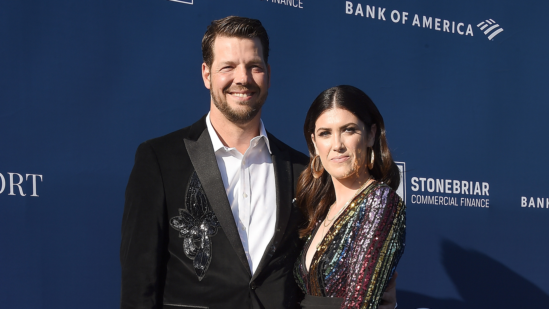 Rich Hill and Caitlin McClellan arrive at the 5th Annual Blue Diamond Foundation at Dodger Stadium on June 12, 2019. (Credit: Gregg DeGuire/Getty Images)