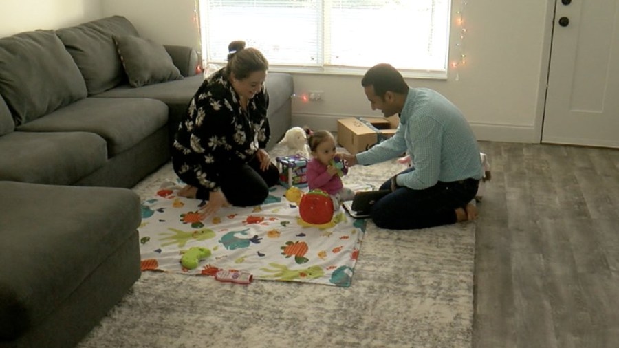 The Saleep family is seen in their Tampa, Florida, home on Dec. 4, 2019. (Credit: WFTS)