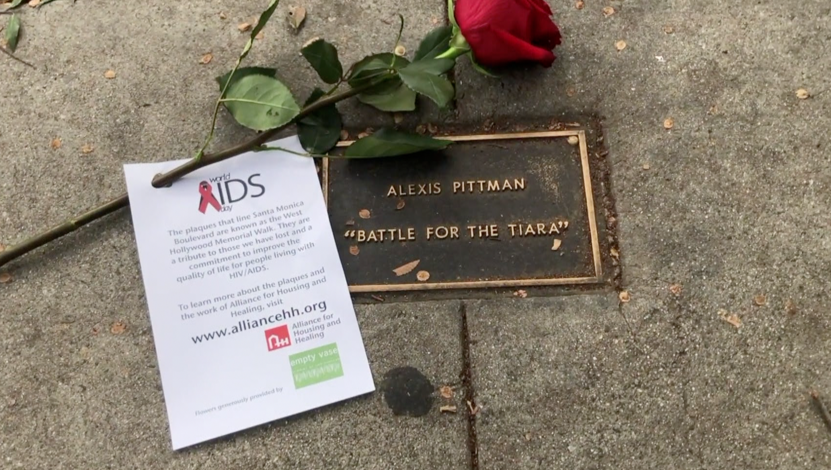 Santa Monica Boulevard on World Aids Day, Dec. 1, 2019. (Credit: KTLA)