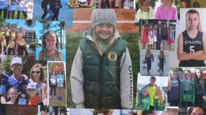 A collage pays tribute to Alyssa Altobelli at a Jan. 30, 2020, vigil in Newport Beach for the 14-year-old who died alongside her parents in Kobe Bryant’s helicopter crash. (Credit: KTLA)