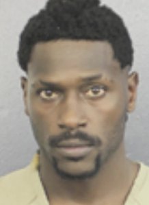 Former NFL player Antonio Brown has surrendered to the Broward County Jail just one day after a warrant was issued for his arrest, according to CNN affiliate WFOR. (Credit: Broward County Sheriff's Office via CNN Wire)