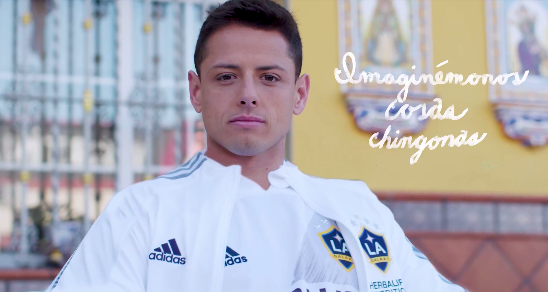 Javier "Chicharito" Hernández appears in a still from a video released by the L.A. Galaxy on Jan. 21, 2020.