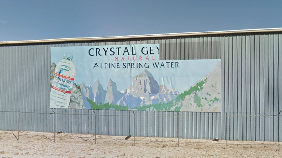 The Crystal Geyser bottling facility along Highway 395 in Olancha is seen in a Google Maps Street View image.