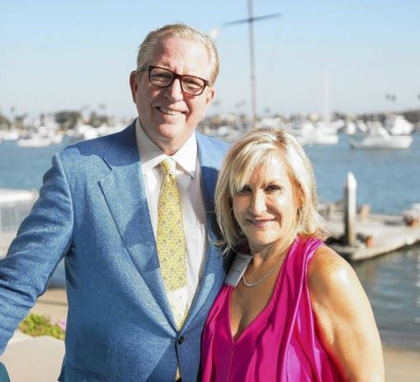 Karen Littlefair is seen in a photo with her husband Andrew in 2014.(Credit: Daily Pilot)