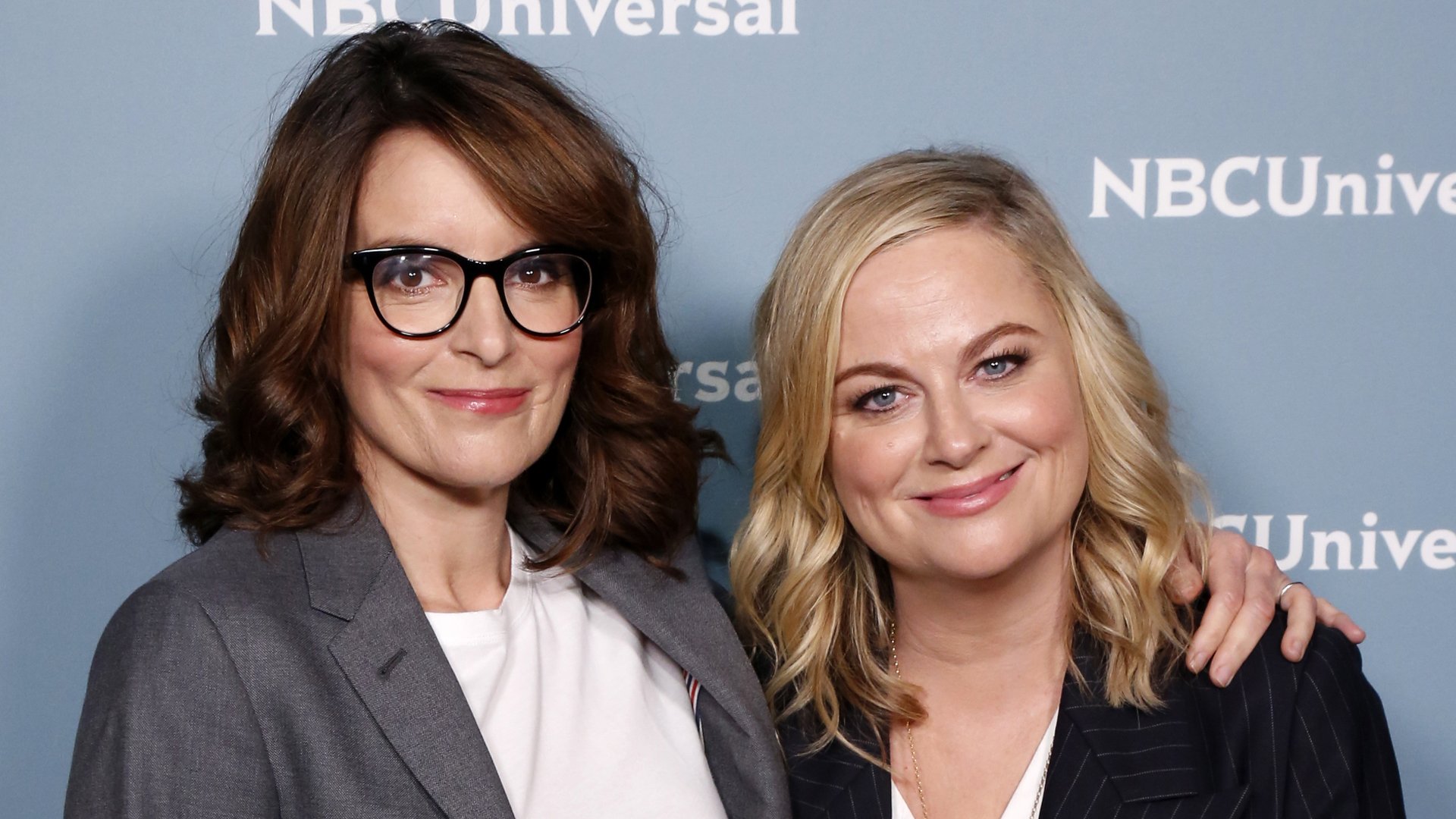 Tina Fey and Amy Poehler attend an NBCUniversal event in New York City on May 13, 2019. (Credit: Heidi Gutman/NBCUniversal/NBCU Photo Bank/NBCUniversal via Getty Images)