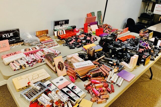 Counterfeit makeup seized from downtown Los Angeles in January 2020. (Credit: LAPD Captain Lillian Carranza)