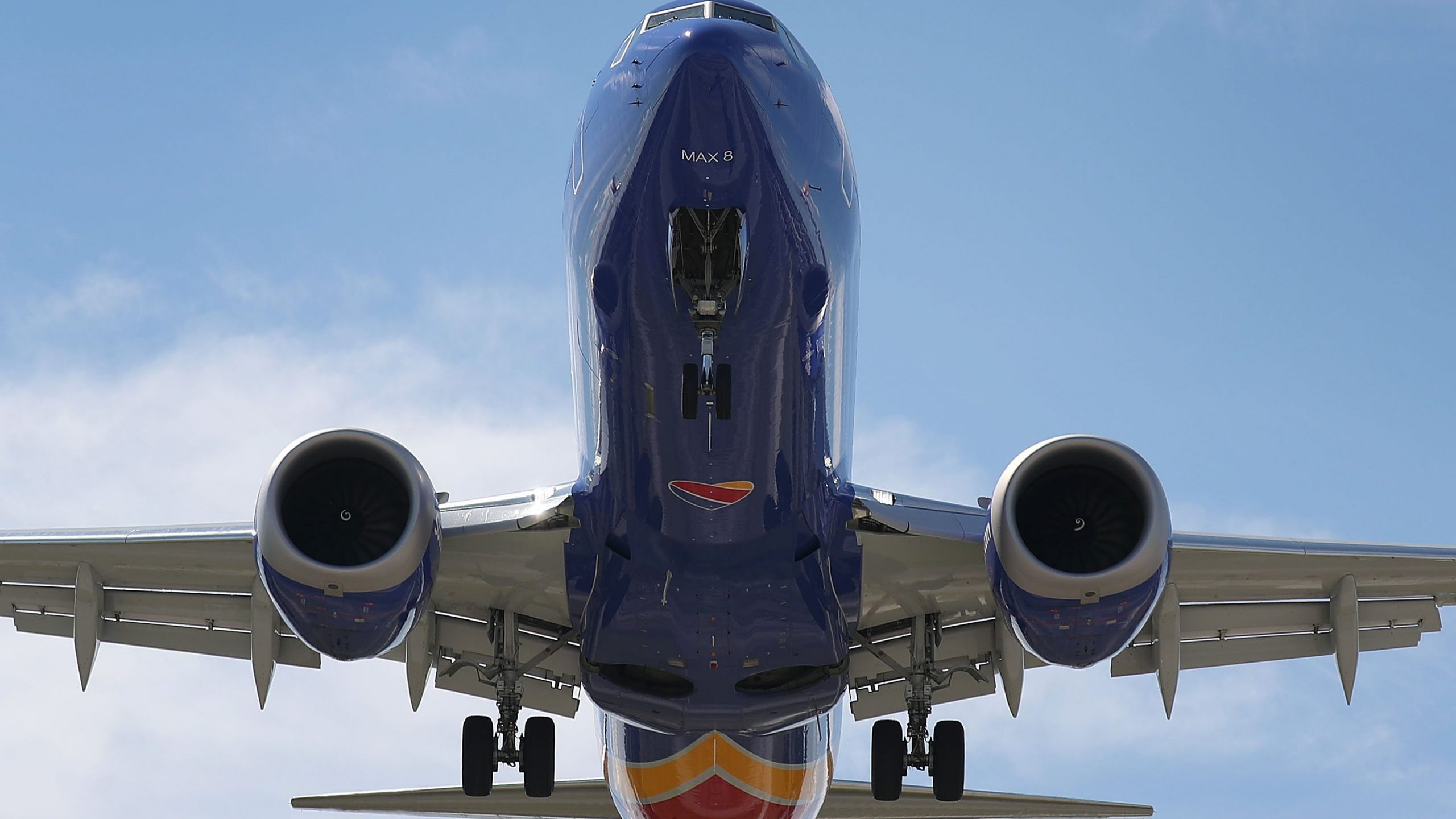 A Southwest Boeing 737 Max 8 enroute from Tampa prepares to land at Fort Lauderdale-Hollywood International Airport on March 11, 2019. (Credit: Joe Raedle/Getty Images)