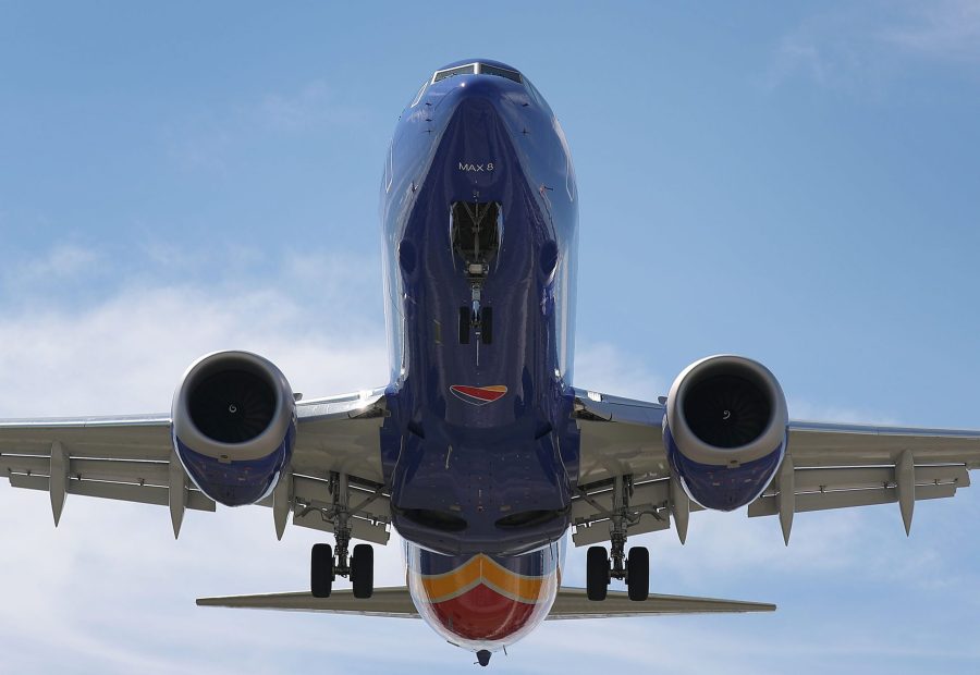 A Southwest Boeing 737 Max 8 enroute from Tampa prepares to land at Fort Lauderdale-Hollywood International Airport on March 11, 2019. (Credit: Joe Raedle/Getty Images)