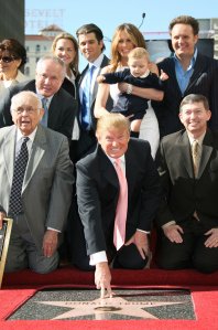 Donald Trump poses after he was honored with a star on the Hollywood Walk of Fame on Jan. 16, 2007. (Credit: Gabriel Bouys / AFP / Getty Images)