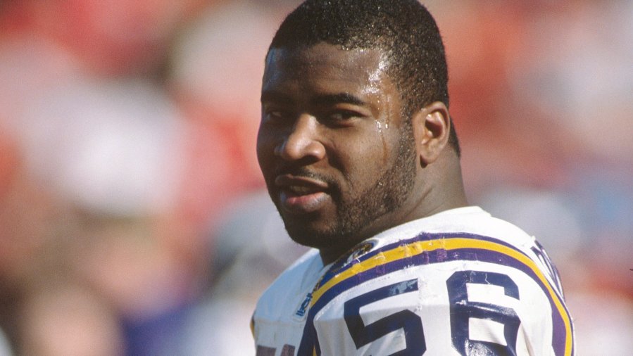 Hall of Fame defensive end Chris Doleman died after a two-year battle with cancer. He was 58. Doleman #56 of the Minnesota Vikings looks on during an NFL football game in 1992. (Credit: Focus on Sport/Getty Images)