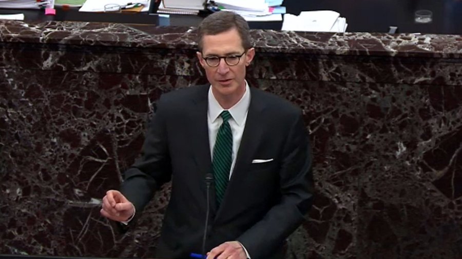 Deputy White House Counsel Patrick Philbin speaks during impeachment proceedings against President Donald Trump in the Senate at the U.S. Capitol on January 27, 2020. (Credit: Senate Television via Getty Images)