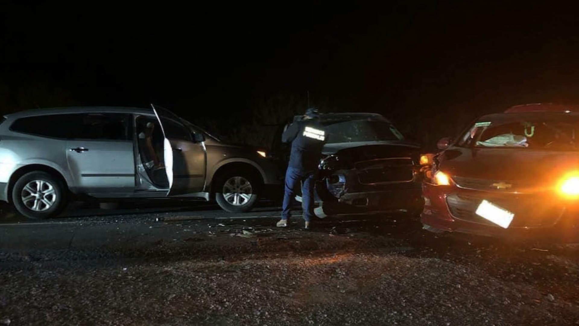 The scene where a family from Oklahoma was attacked on Jan. 4, 2020, near the U.S. border in Tamaulipas state, Mexico, is seen in a photo obtained by CNN.