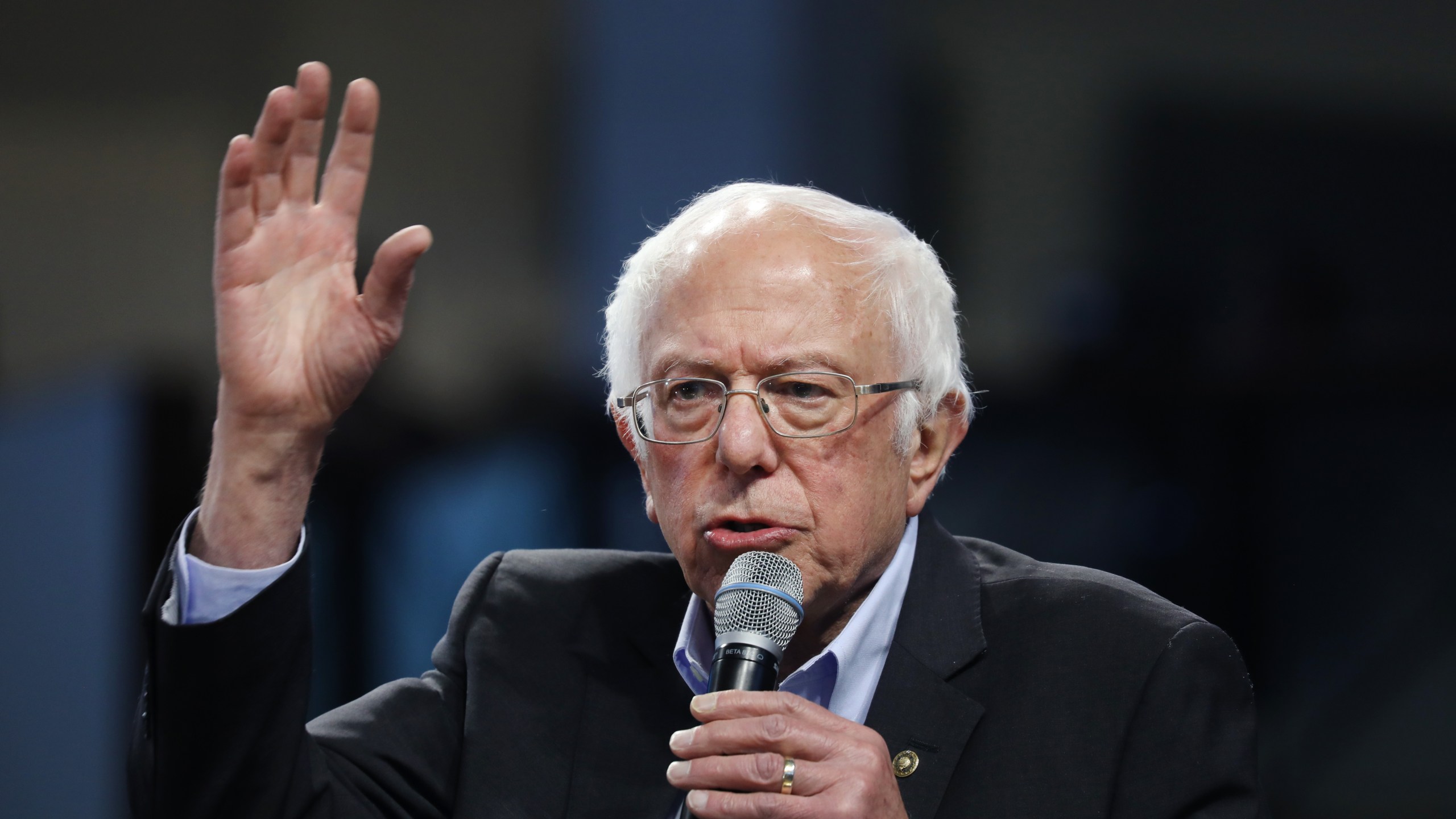 Bernie Sanders speaks to supporters on Feb. 27, 2020, in Spartanburg, South Carolina. (Spencer Platt/Getty Images)