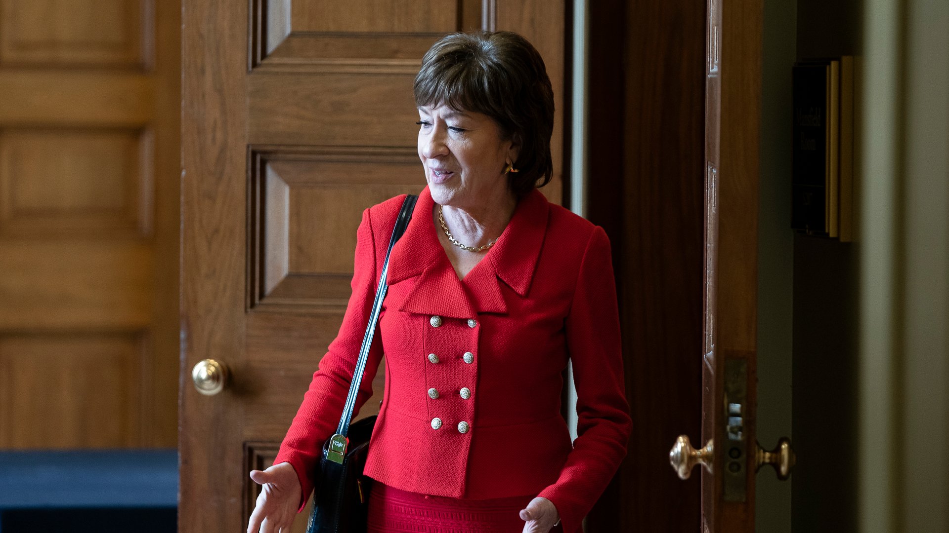 Sen. Susan Collins, R-Maine, departs a Senate policy lunch at the U.S. Capitol on February 4, 2020 in Washington, DC. (Credit: Alex Edelman/Getty Images)