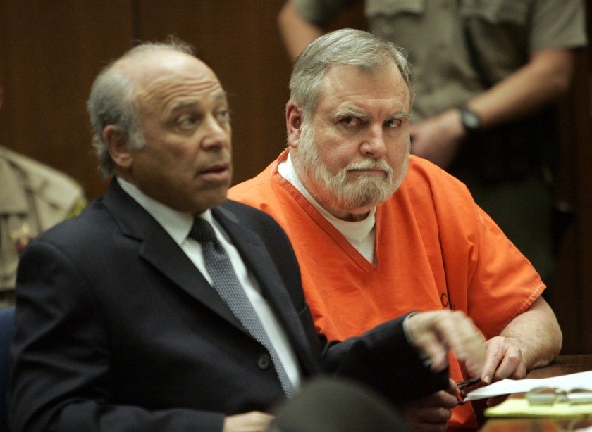 Former Catholic priest Michael Baker, right, is seen at his sentencing in December 2007. (Credit: Mel Melcon / Los Angeles Times)