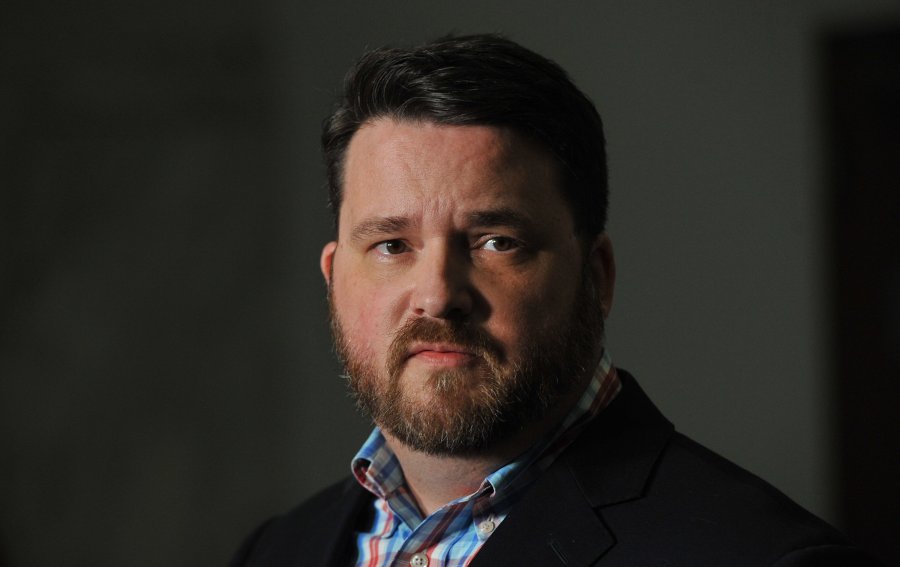 Troy Price, Chairman of the Iowa Democratic Party, addresses the media about the aftermath of the Iowa caucuses on Feb. 7, 2020. (Credit: Steve Pope/Getty Images)