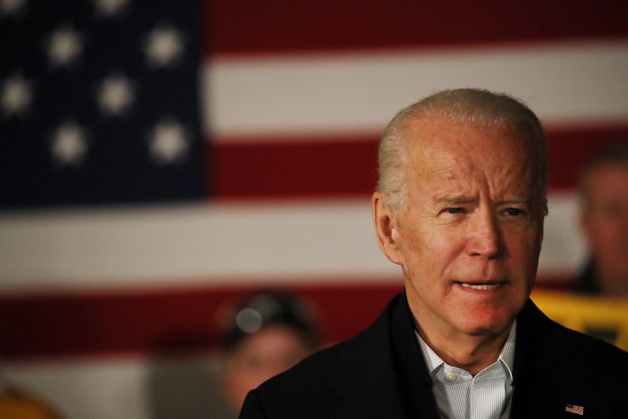 Democratic presidential candidate former Vice President Joe Biden speaks at an event on February 5, 2020, in Somersworth, New Hampshire. (Spencer Platt/Getty Images)