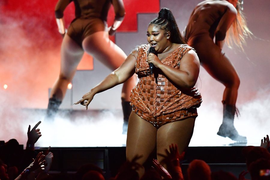 Lizzo performs during the BRIT Awards 2020 at the O2 Arena on Feb. 18, 2020 in London, England. (Gareth Cattermole/Getty Images)