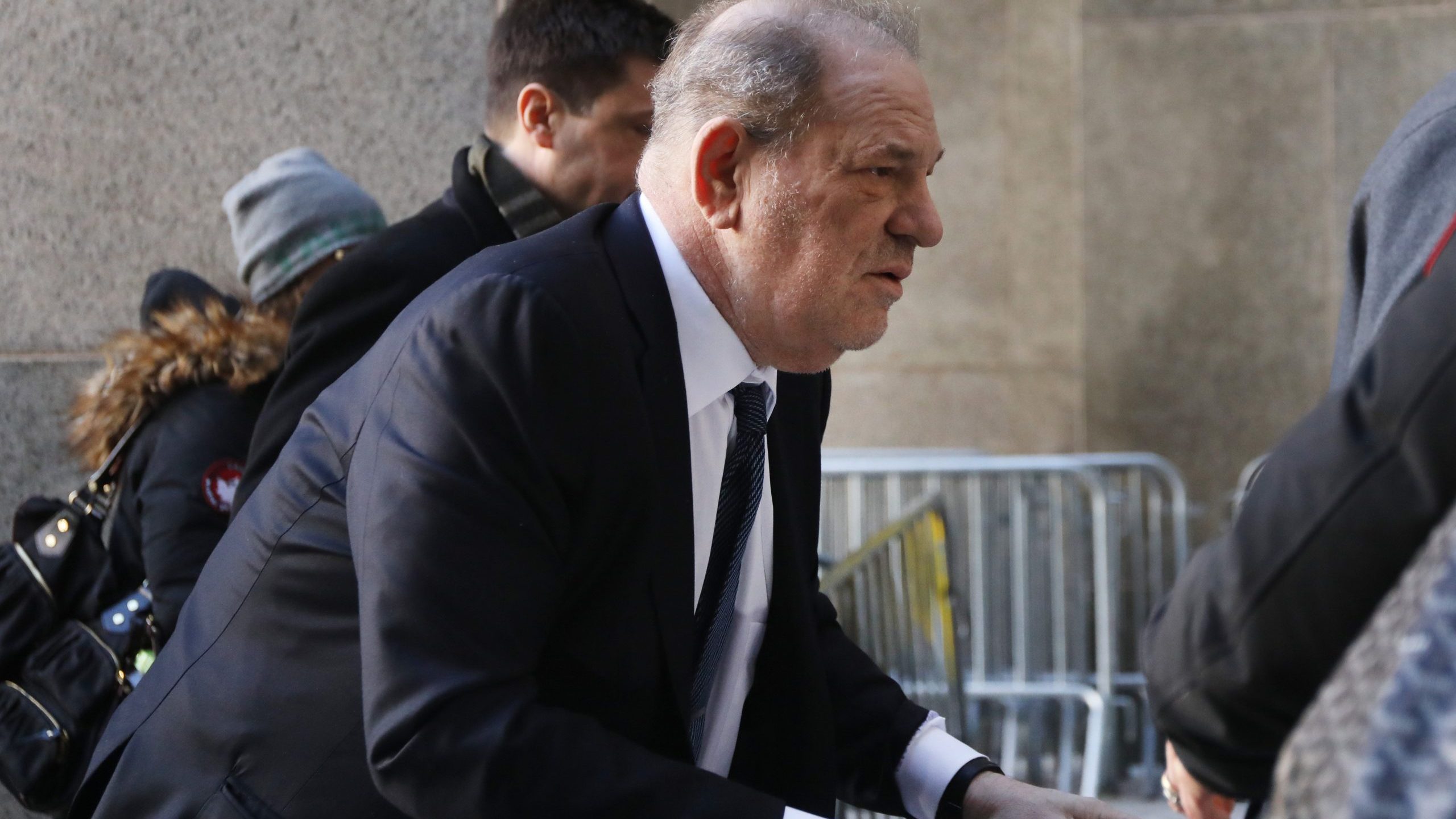 Harvey Weinstein arrives at Manhattan criminal court house as a jury continued with deliberations on Feb. 21, 2020, in New York City. (Spencer Platt/Getty Images)