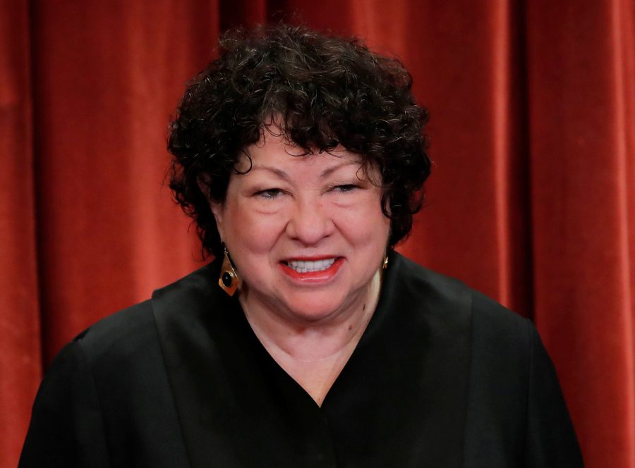 U.S. Supreme Court Associate Justice Sonia Sotomayor smiles during a group portrait session for the new full court at the Supreme Court in Washington, U.S., Nov. 30, 2018. (Credit: REUTERS/Jim Young via CNN)