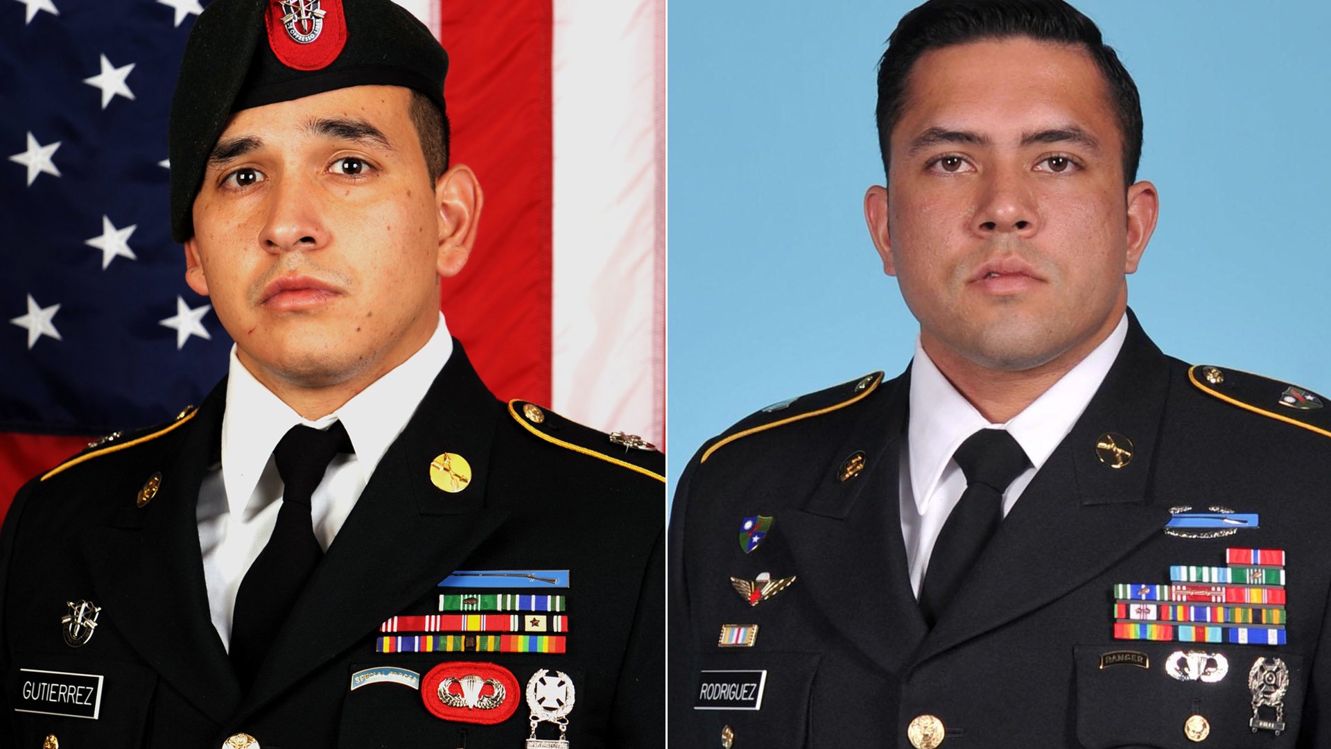 Javier Jaguar Gutierrez and Antonio Rey Rodriguez appear in photos released by the U.S. Department of Defense on Feb. 9, 2020.