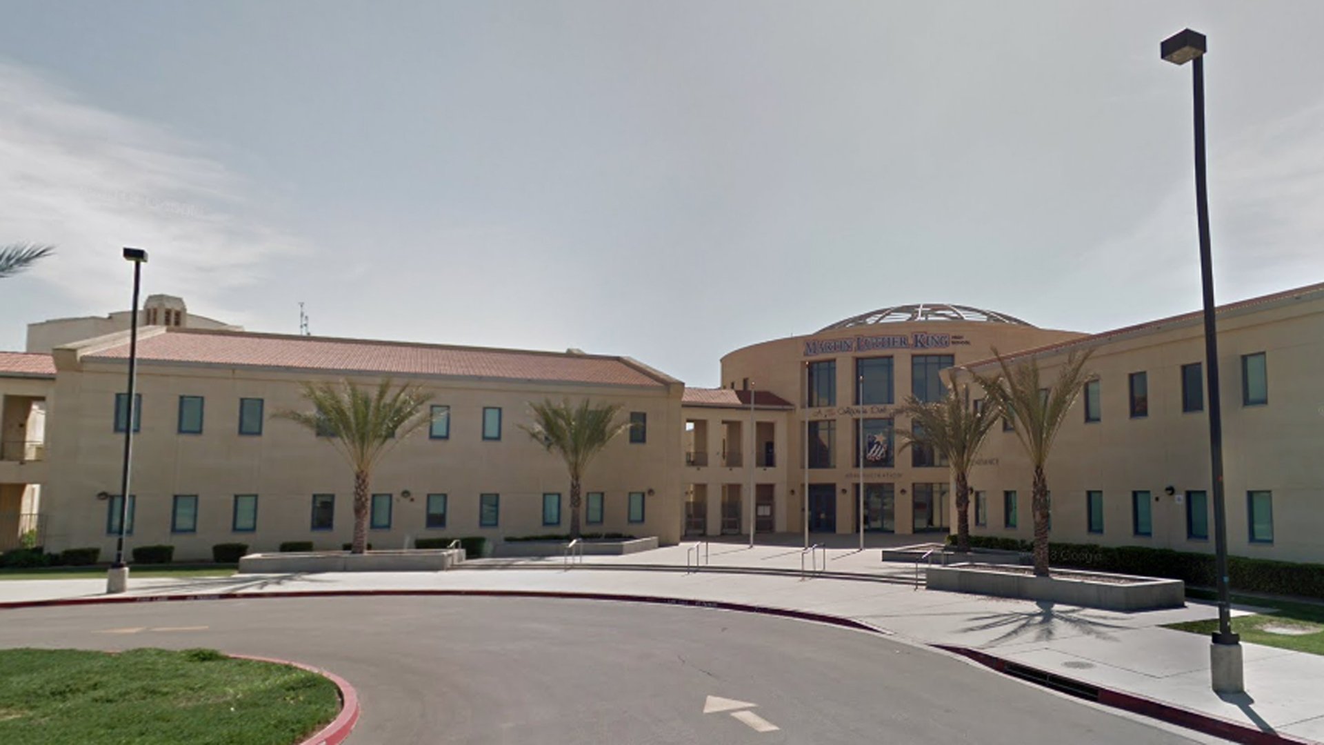 Martin Luther King High School in Riverside is seen in a Google Maps Street View image.