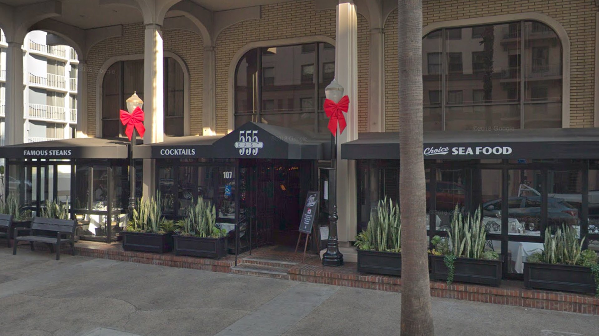 555 East American Steakhouse is seen in this Google Maps image.