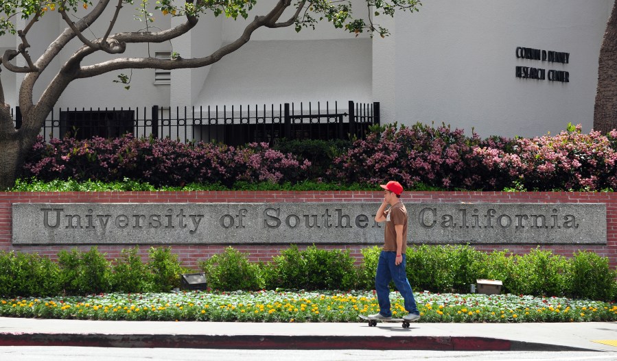 University of Southern California (USC) campus in Los Angeles. (Credit: FREDERIC J. BROWN/AFP via Getty Images)