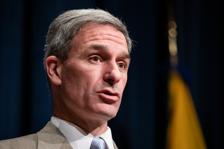 Ken Cuccinelli speaks during a press conference on recent developments with the coronavirus with other members of Donald Trump's coronavirus task force at the Department of Health and Human Services headquarters on Feb. 7, 2020 in Washington, D.C. (Samuel Corum/Getty Images)