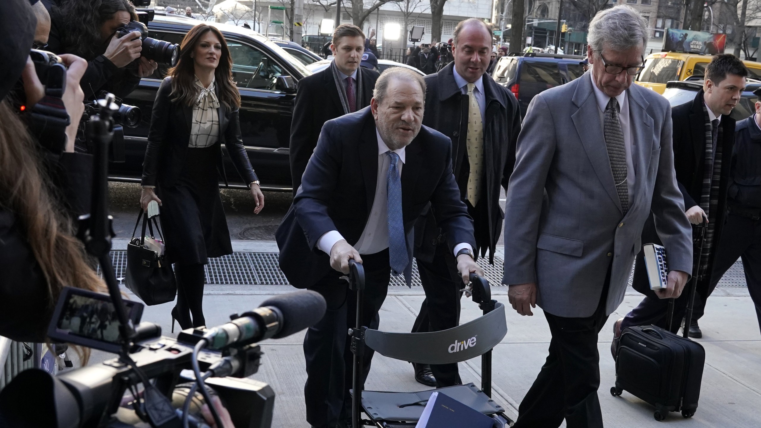 Harvey Weinstein arrives at the Manhattan Criminal Court on Feb. 24, 2020 in New York City. (TIMOTHY A. CLARY/AFP via Getty Images)