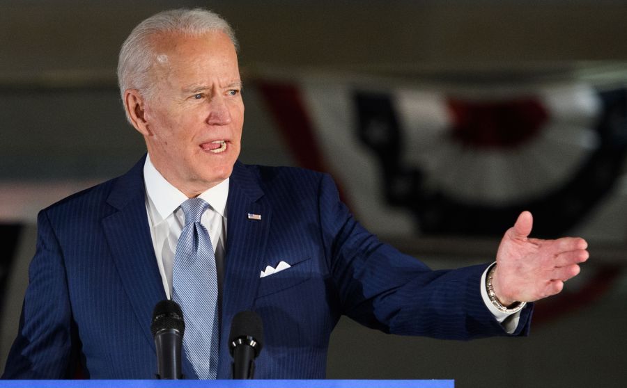 Democratic presidential hopeful former Vice President Joe Biden speaks at the National Constitution Center in Philadelphia, Pennsylvania on March 10, 2020. (MANDEL NGAN/AFP via Getty Images)