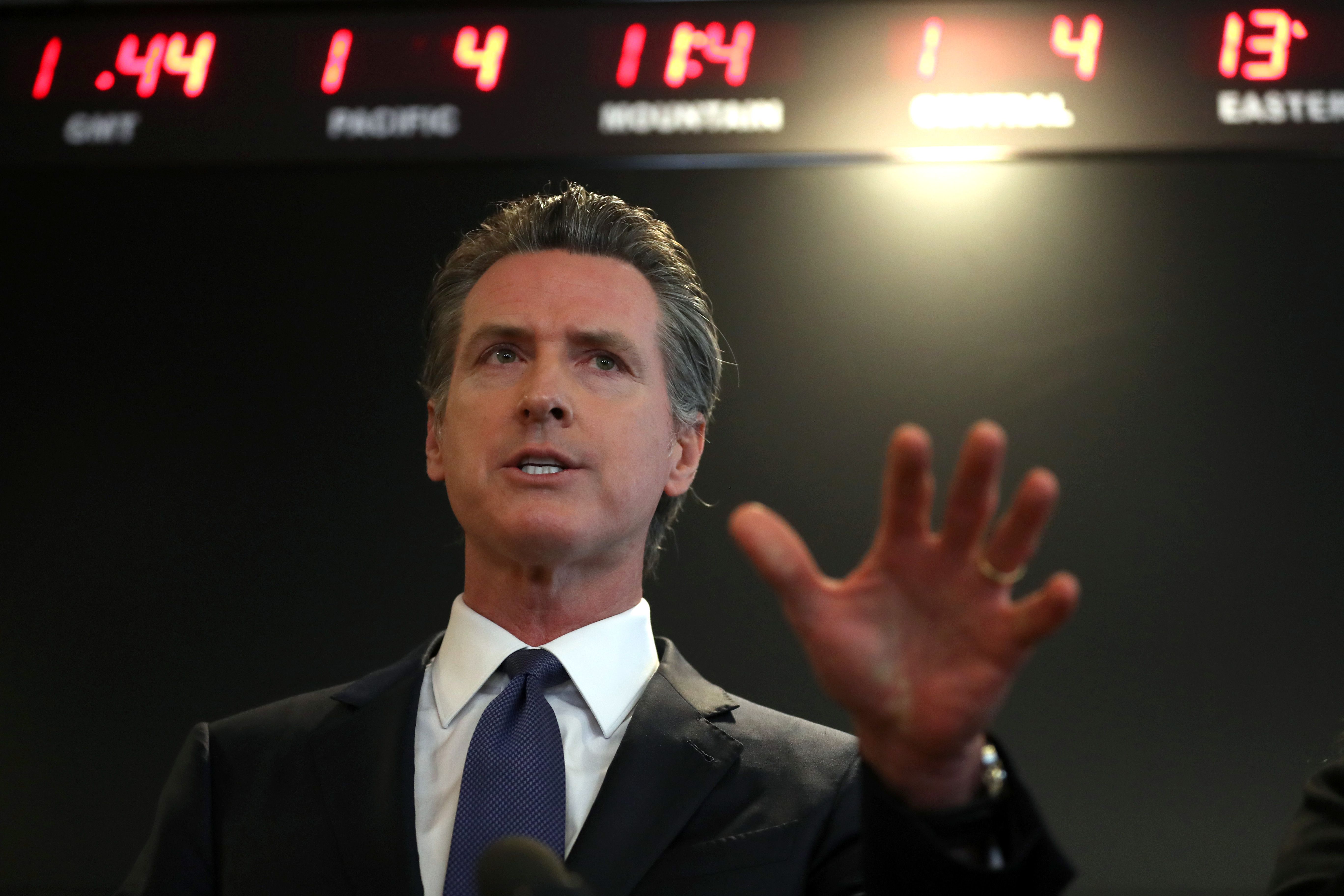 Gov. Gavin Newsom speaks at a news conference in Sacramento on Feb. 27, 2020. (Credit: Justin Sullivan / Getty Images)