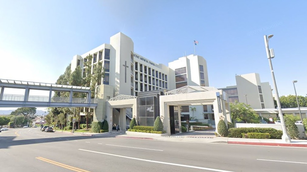 The St. Vincent Medical Center, 2131 W. 3rd Street in Los Angeles' Westlake district, as viewed in a Google Street View image.