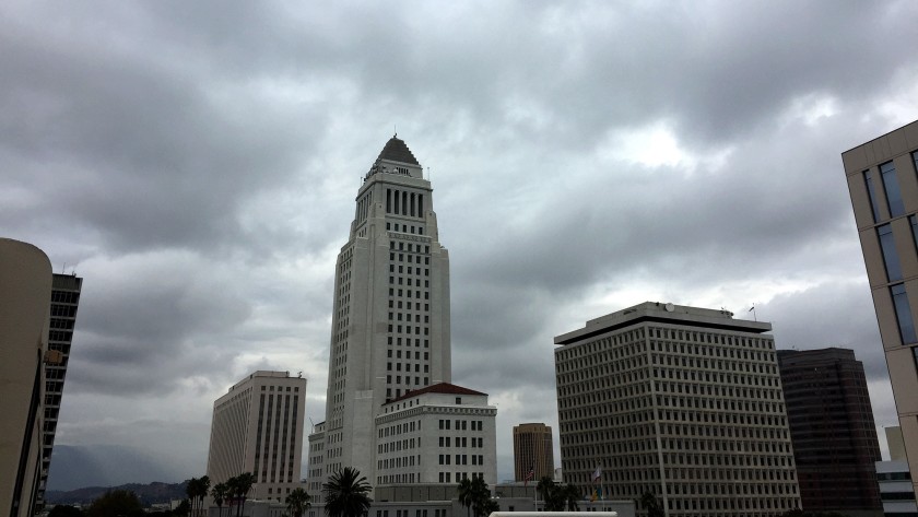 Los Angeles City Hall is seen in an undated photo. (Bryan Chan / Los Angeles Times)