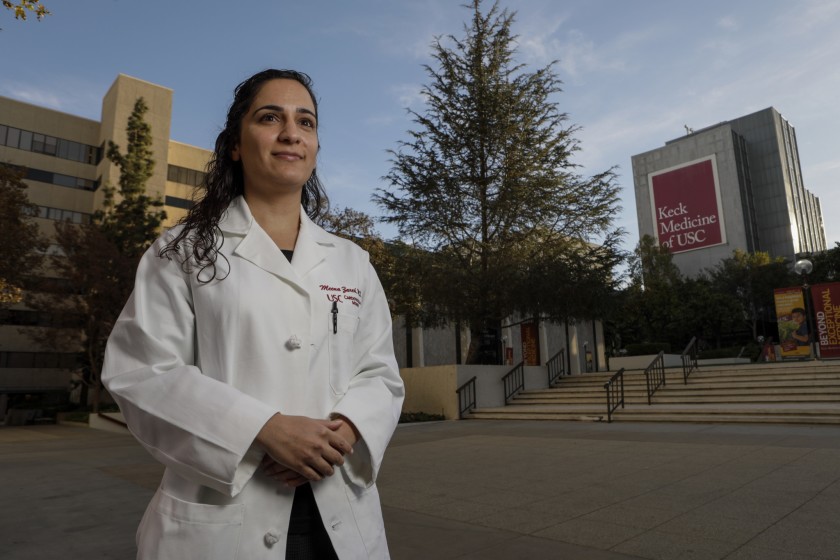 Dr. Meena Zareh, a former cardiology fellow at L.A. County-USC Medical Center, alleged in a lawsuit that she was sexually assaulted by another physician at the hospital in 2015. (Credit: Irfan Khan / Los Angeles Times)