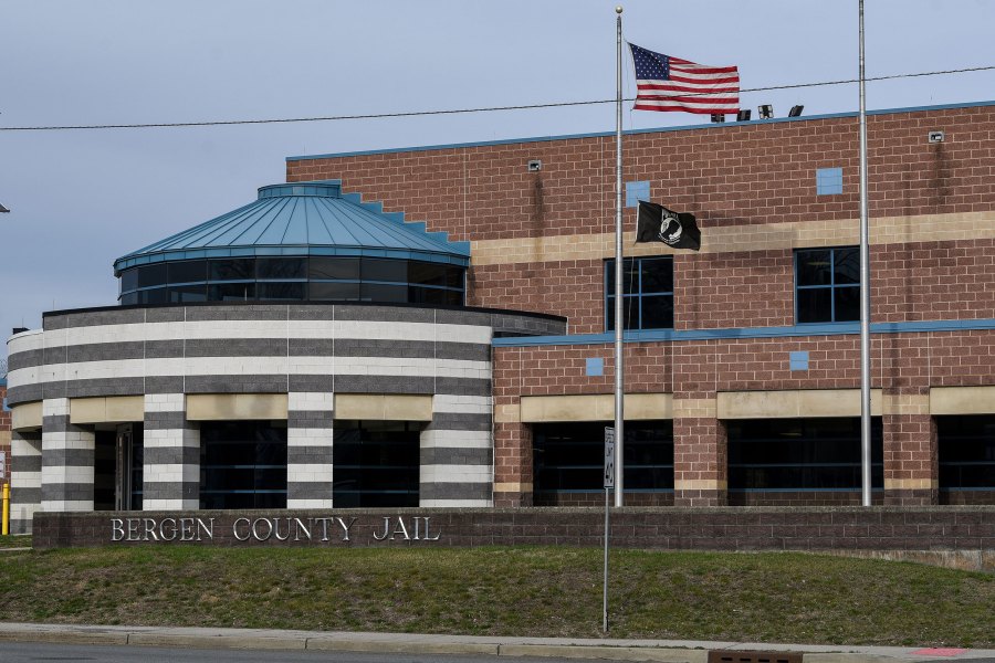 An exterior photo of Bergen County Jail in Hackensack on March 14, 2020. (Bergen County Jail)