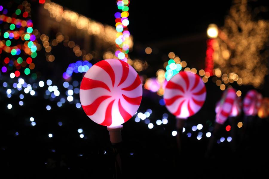 A Christmas light display is seen in a file photo. (Atilgan Ozdil/Anadolu Agency/Getty Images)