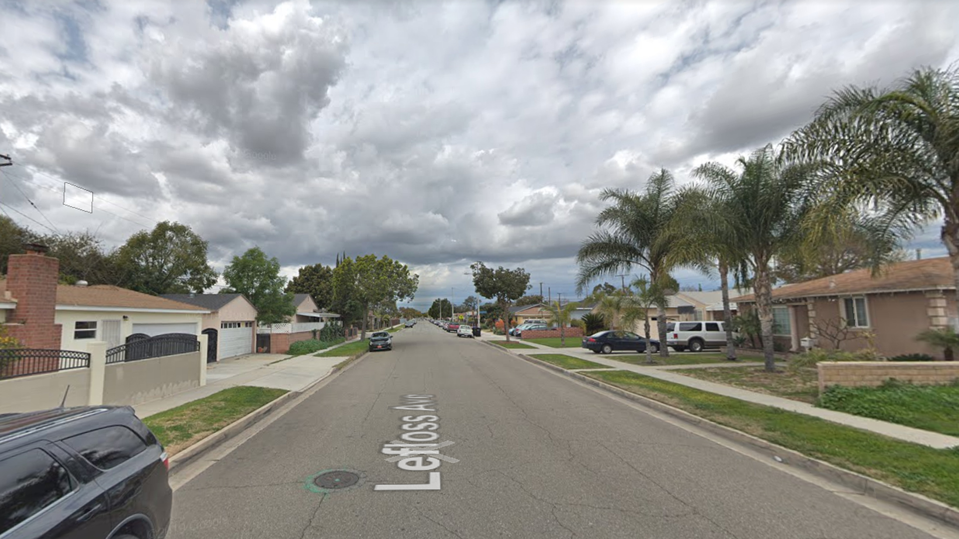 The 15400 block of Lefloss Avenue in Norwalk is shown in a Street View image from Google Maps.