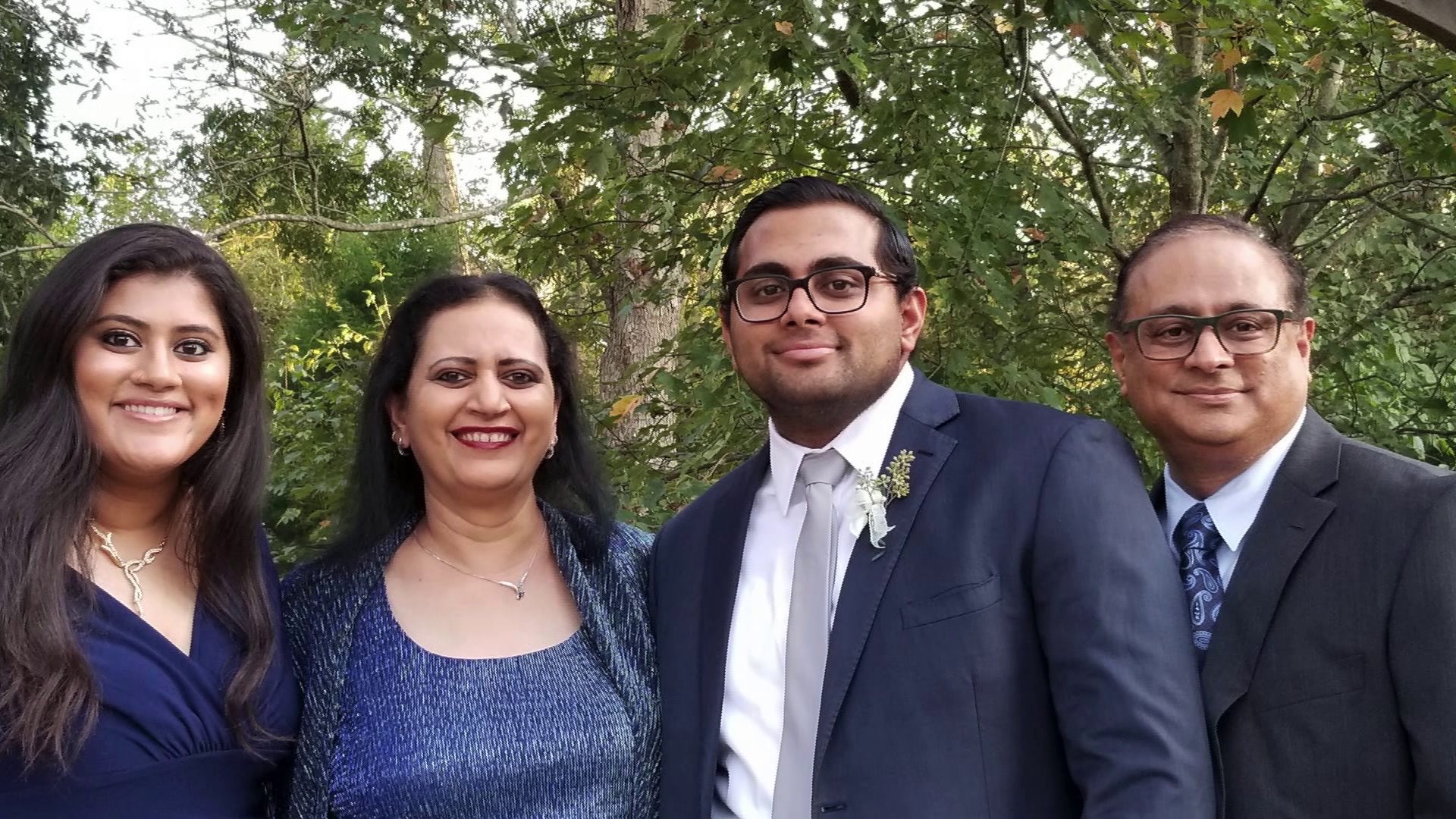 Dr. Anoop Maheshwari (right) is seen in an undated photo with his family.