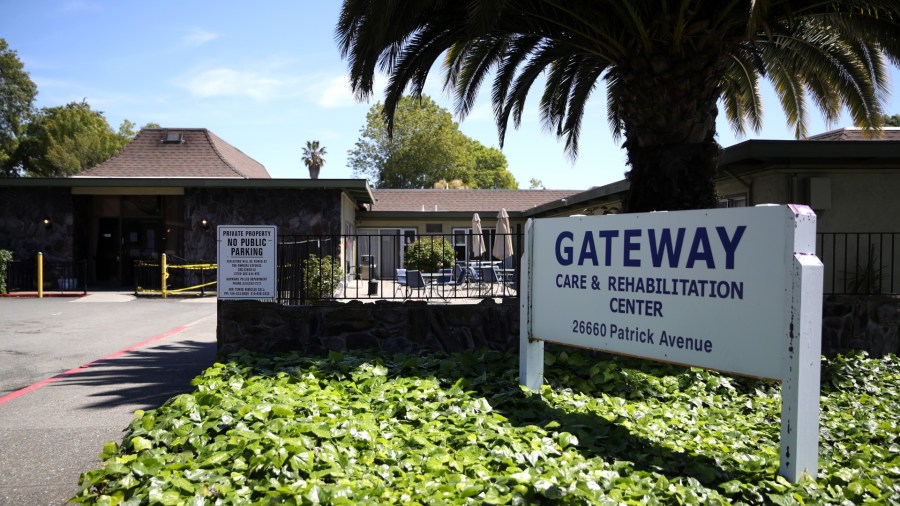 A view of the Gateway Care and Rehabilitation Center on April 14, 2020 in Hayward, California. (Justin Sullivan/Getty Images)