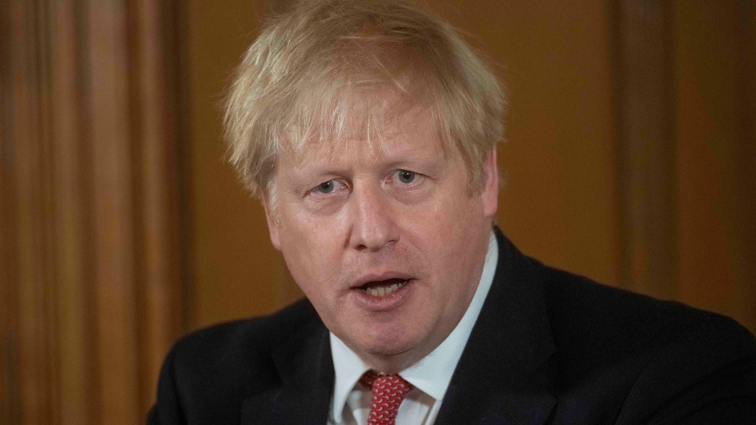 British Prime Minister Boris Johnson speaks during a daily press conference at 10 Downing Street on March 20, 2020 in London, England. (WPA Pool/Getty Images)