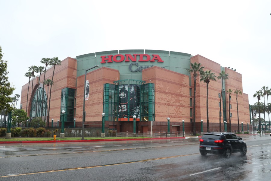 A view of the empty Honda Center on March 12, 2020 in Anaheim, California. (Joe Scarnici/Getty Images)