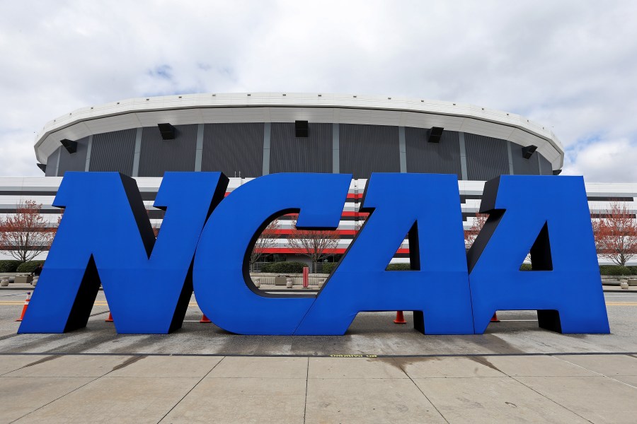 The NCAA logo is seen outside the Georgia Dome on April 5, 2013 in Atlanta. (Streeter Lecka/Getty Images)