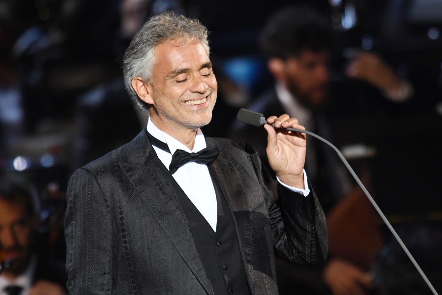 Andrea Bocelli performs at Bocelli and Zanetti Night on May 25, 2016 in Rho, Italy. (Francesco Prandoni/Getty Images for Bocelli & Zanetti Night)