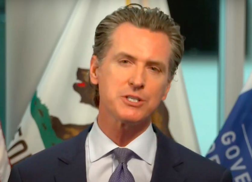 Gov. Gavin Newsom holds his daily COVID-19 news conference on April 29, 2020.